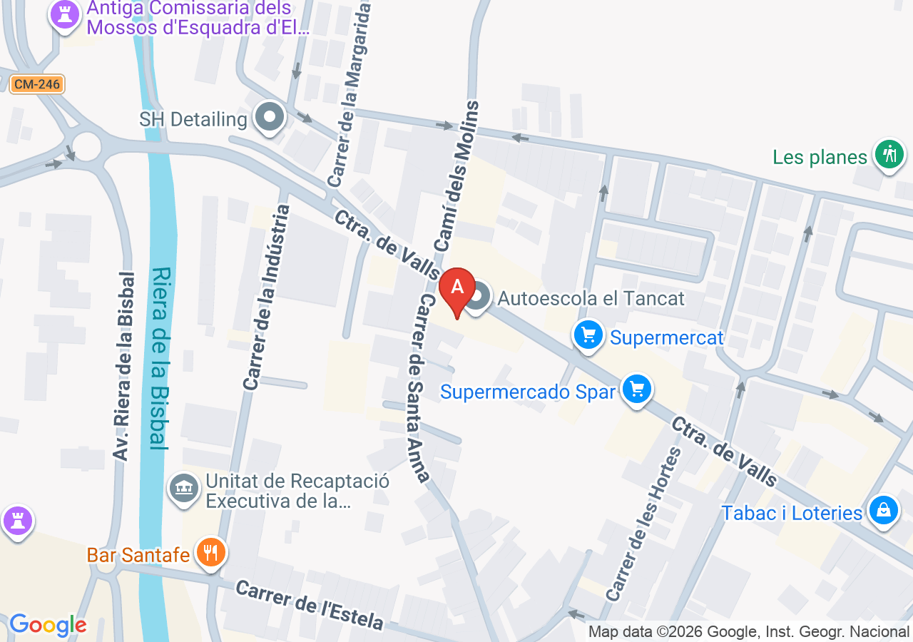 Ubicación Autoescuela El Tancat