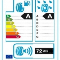 Imagen de la pregunta DGT: En un neumático nuevo, la etiqueta de la imagen proporciona información sobre aspectos medioambienta...