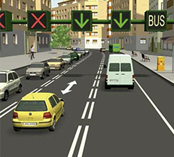 Imagen de la pregunta DGT: Un furgón, ¿puede utilizar un carril reversible?